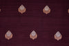 Wine Handwoven Banarasi Raw Silk Fabric