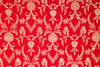 Red Handwoven Banarasi Silk Fabric