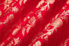 Red Handwoven Banarasi Silk Fabric