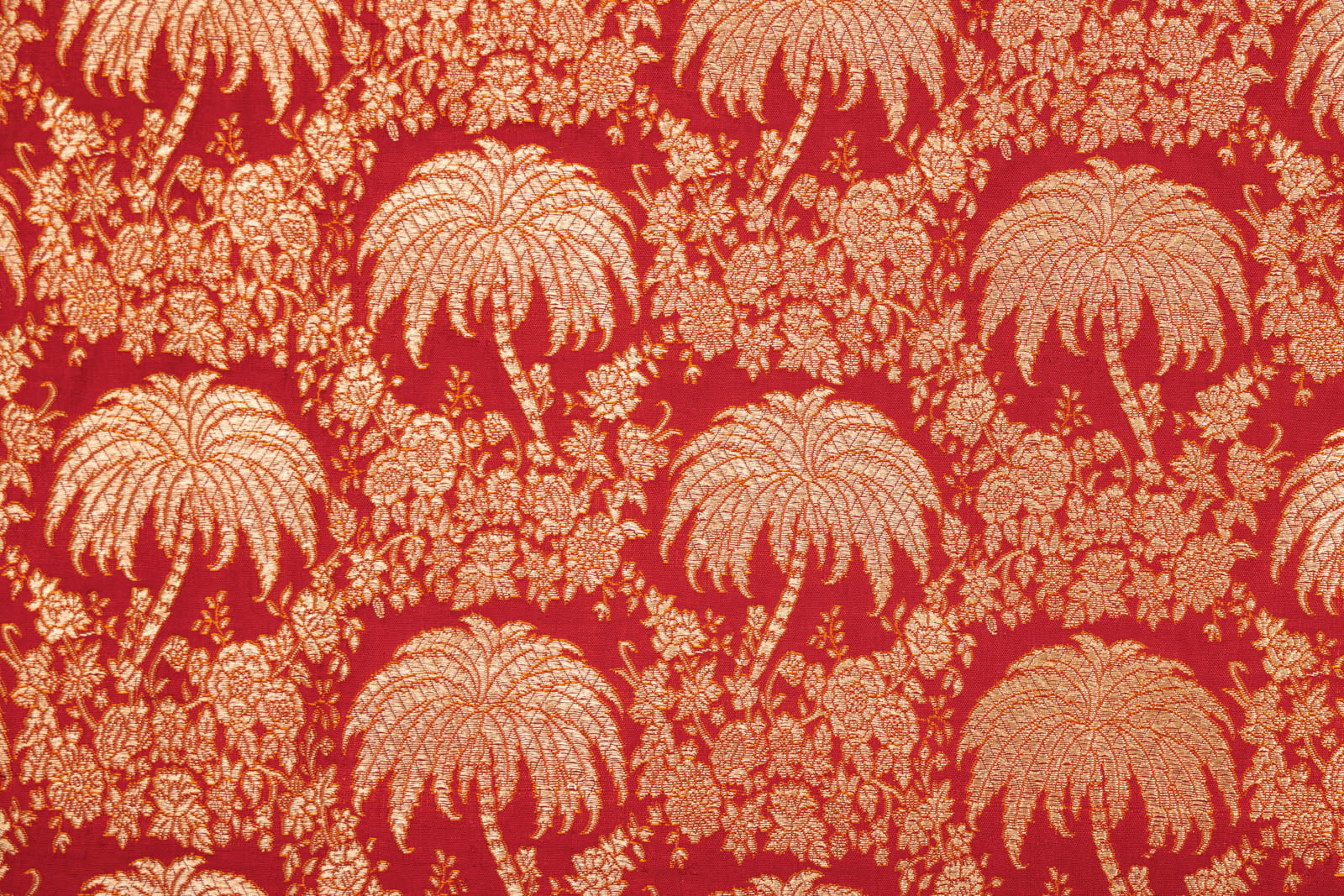 Red Handwoven Banarasi Silk Fabric