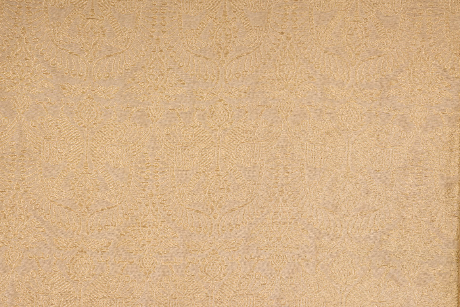 Ivory Handwoven Banarasi Silk Fabric