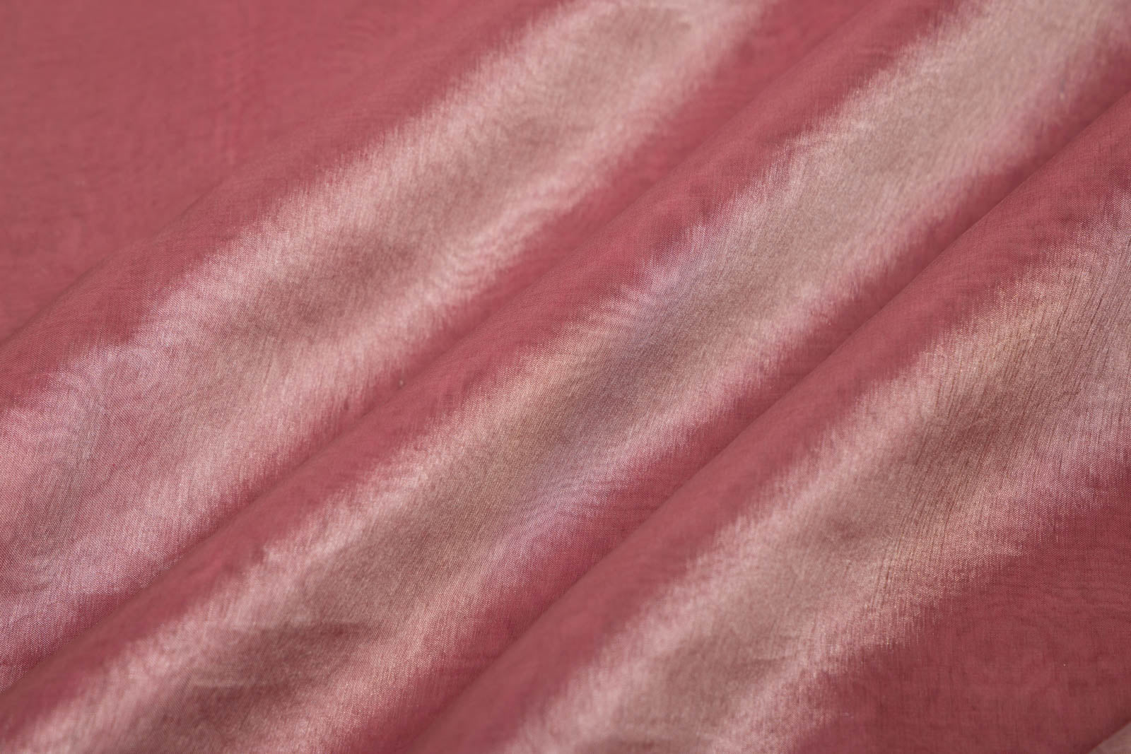 Baby Pink Handwoven Banarasi Tissue Silk Fabric