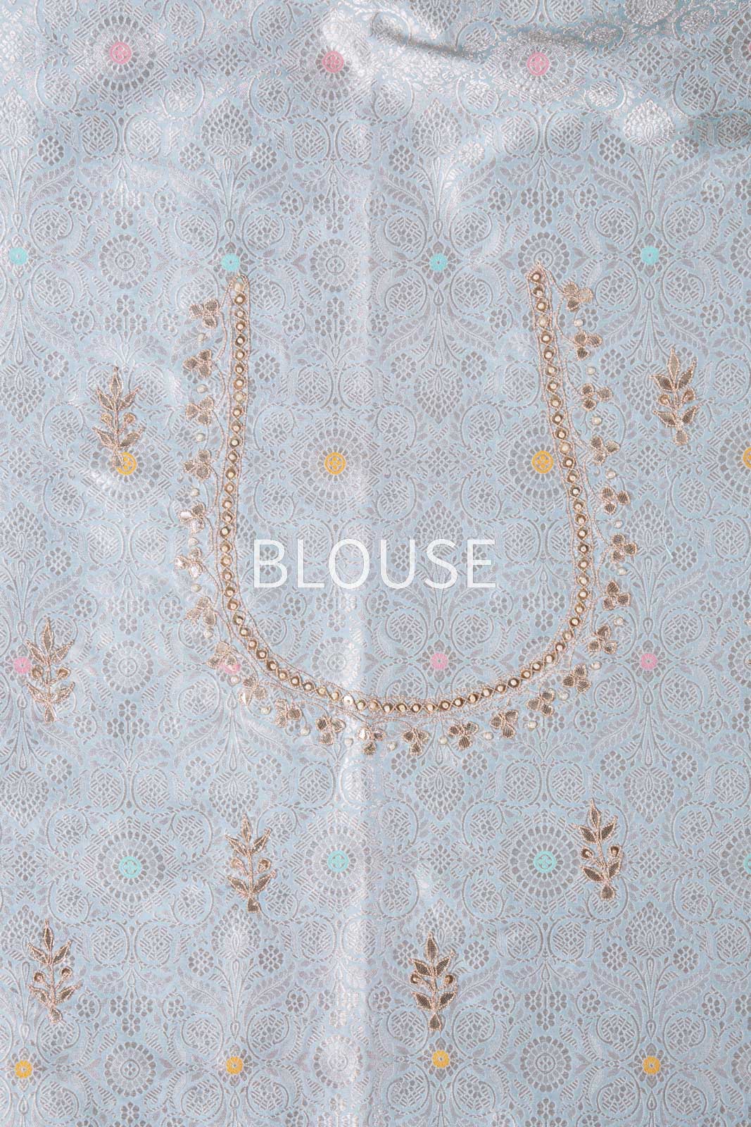 Mustard Yellow Tissue Silk Saree With Hand Embroidery