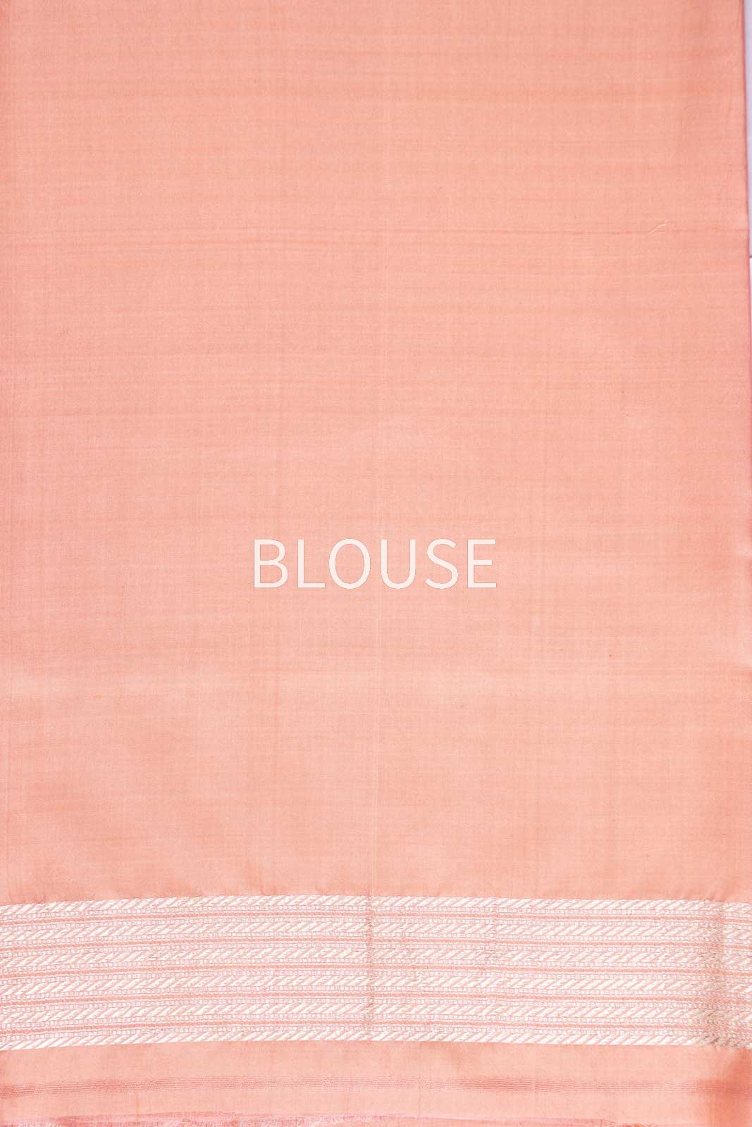 Peach Pink Handwoven Banarasi Silk Saree