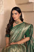 Bottle Green Handwoven Banarasi Silk Saree