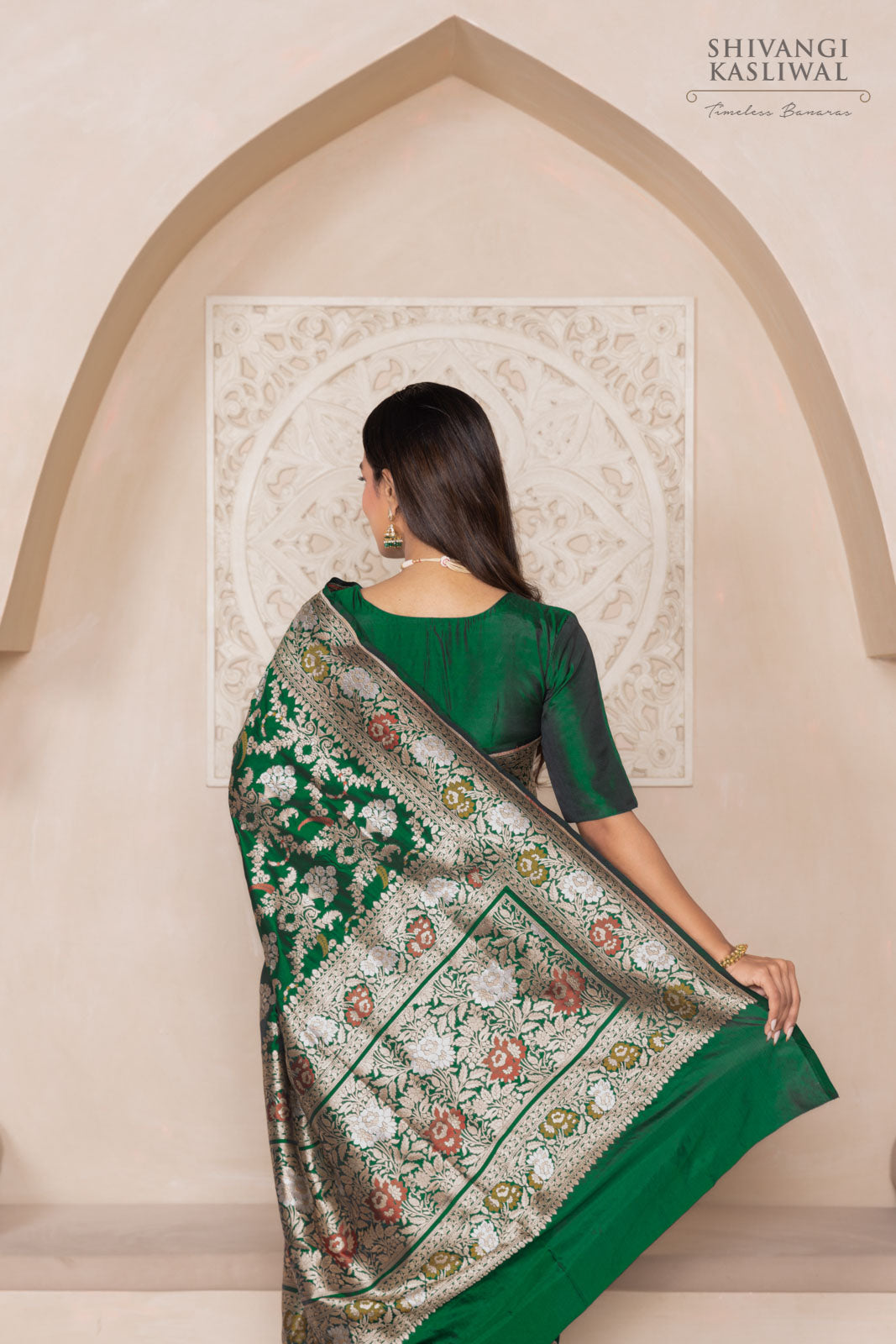 Green Handwoven Banarasi Silk Saree
