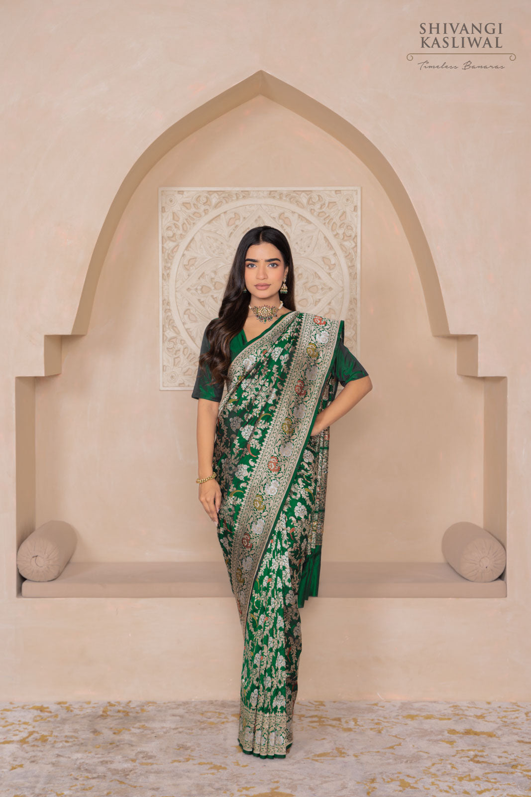 Green Handwoven Banarasi Silk Saree