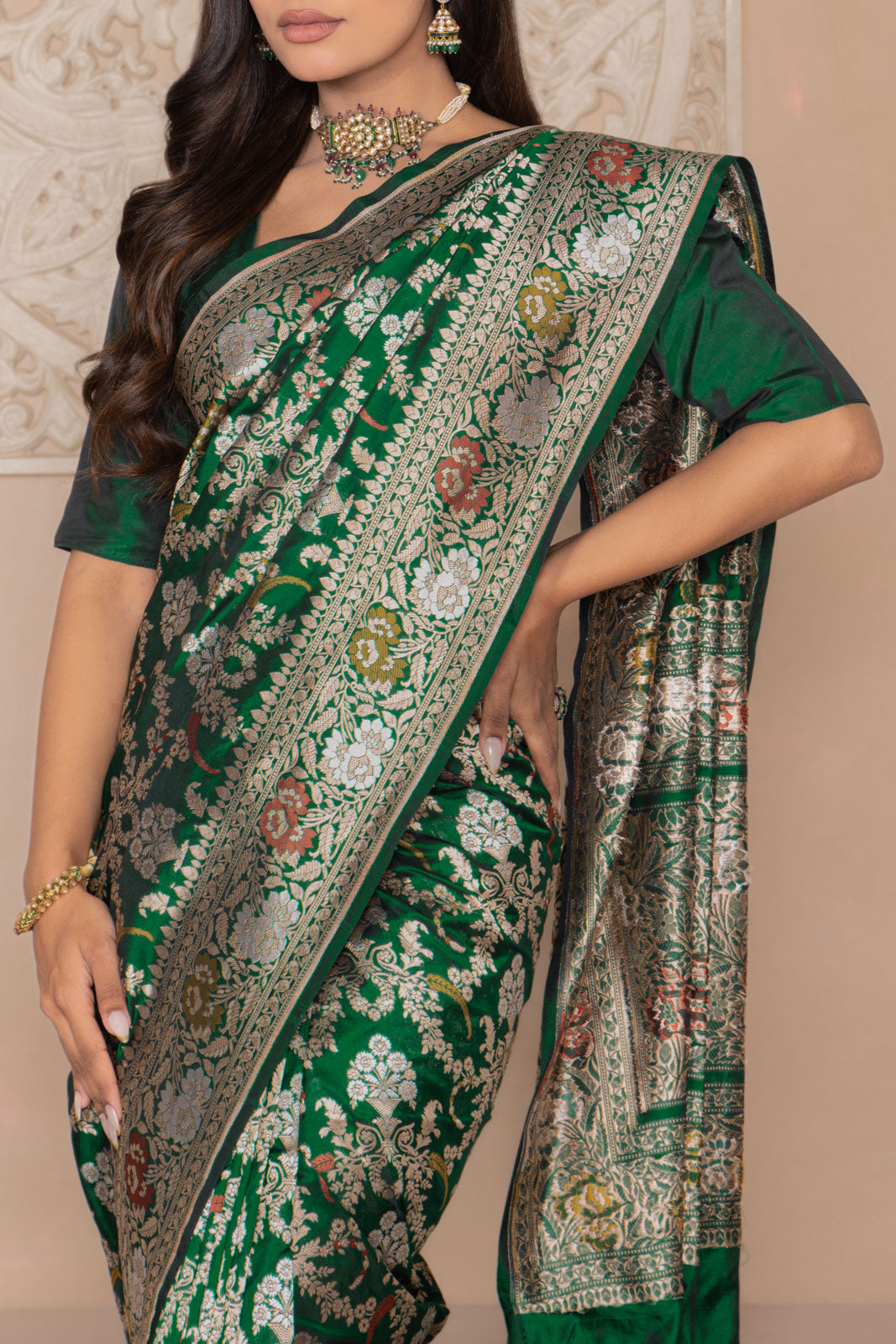 Green Handwoven Banarasi Silk Saree