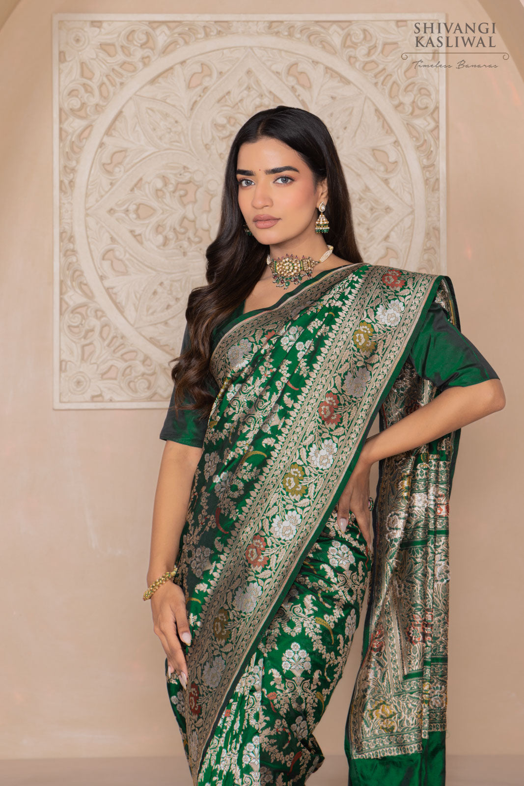 Green Handwoven Banarasi Silk Saree