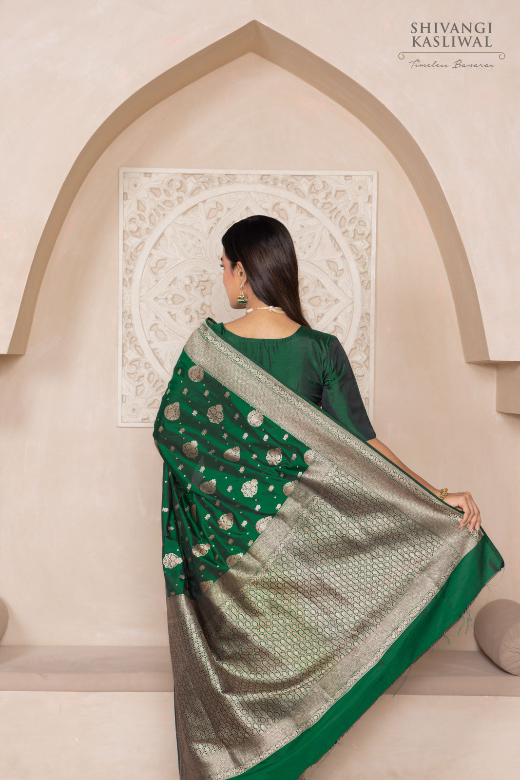 Green Handwoven Banarasi Silk Saree