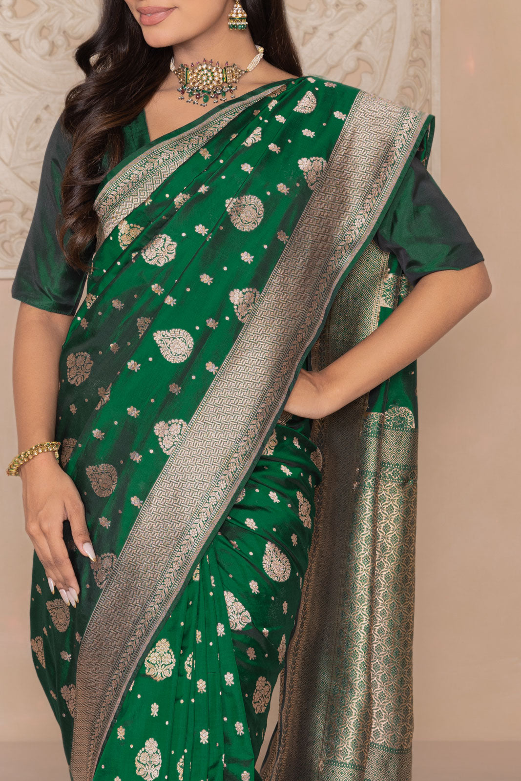 Green Handwoven Banarasi Silk Saree