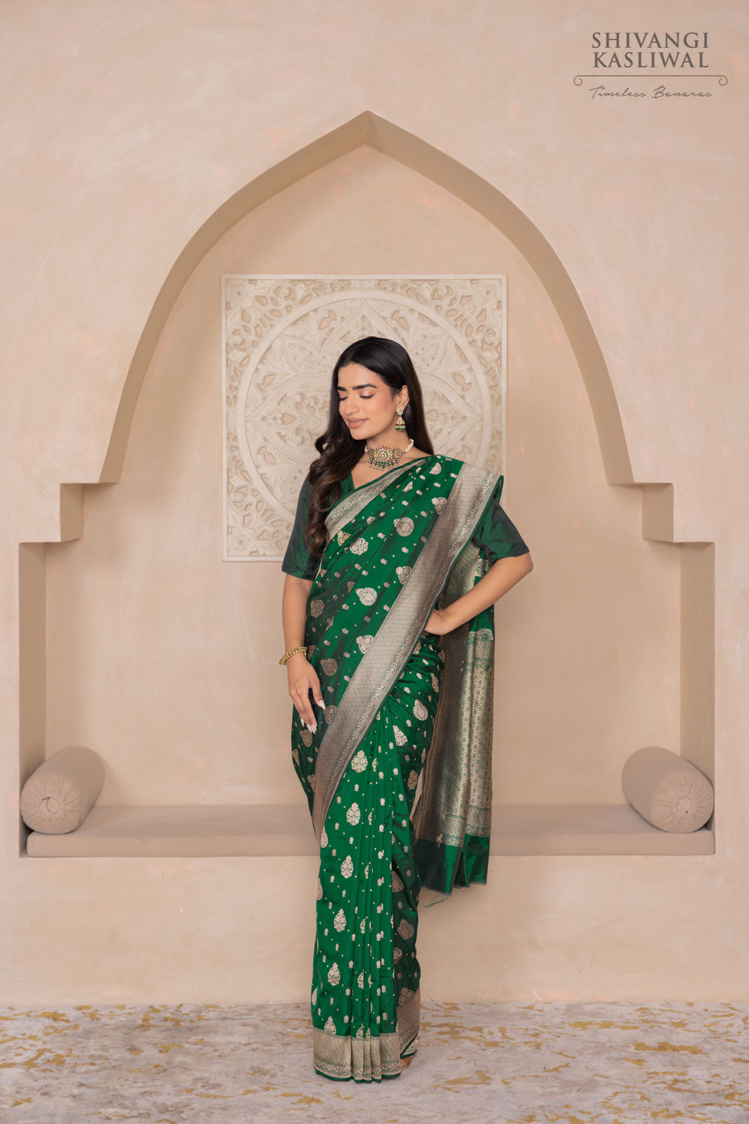 Green Handwoven Banarasi Silk Saree
