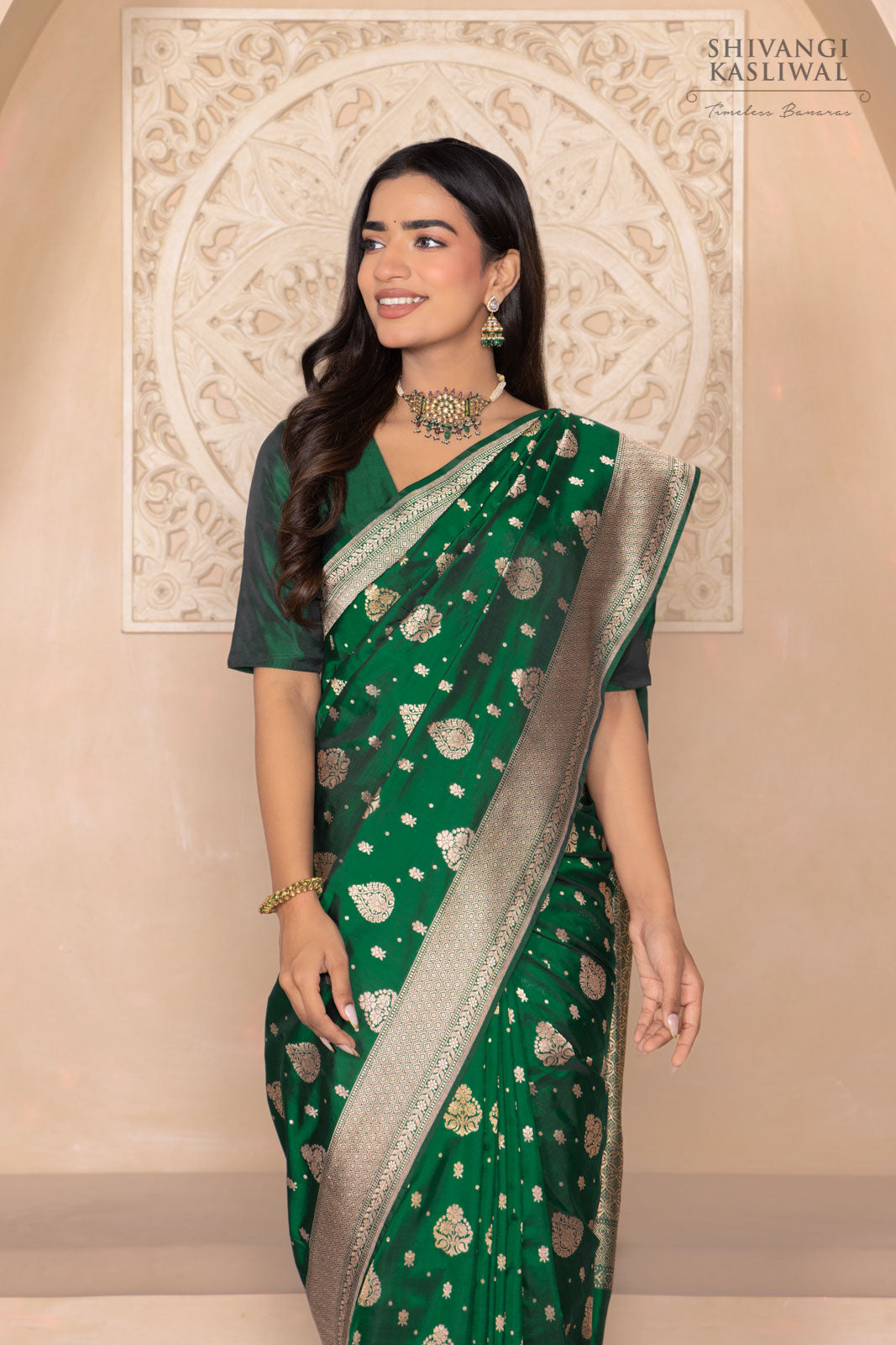 Green Handwoven Banarasi Silk Saree