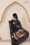 Black Handwoven Banarasi Pure Silk Saree