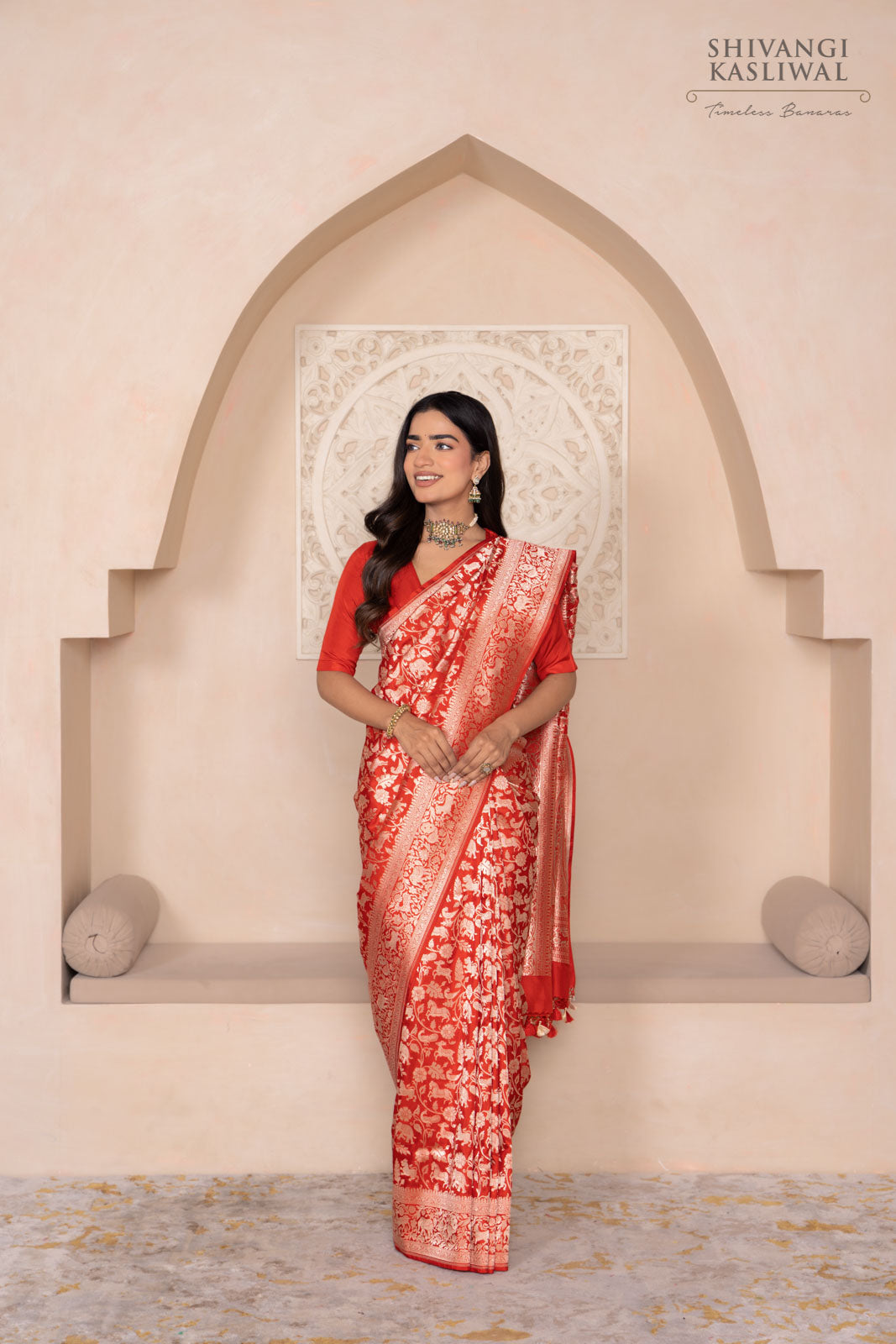 Red Handwoven Banarasi Silk Saree