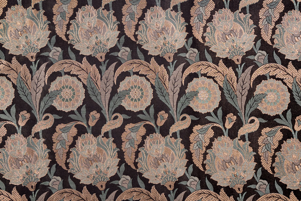 Black Handwoven Banarasi Silk Fabric