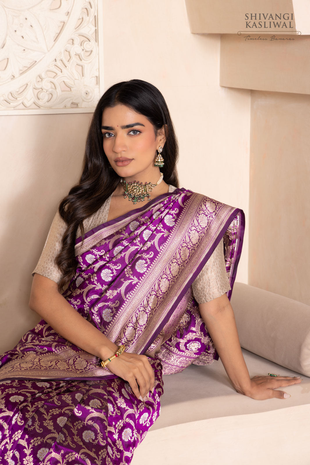 Magenta Pink Handwoven Banarasi Silk Saree