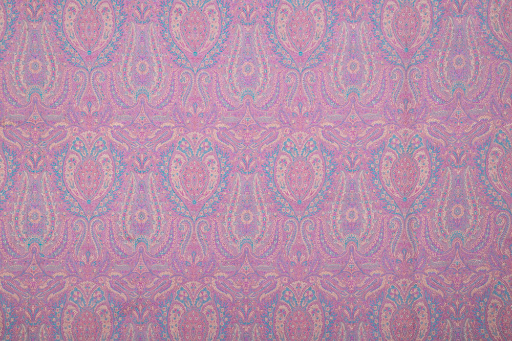 Lavendar Handwoven Banarasi Tanchoi Silk Fabric