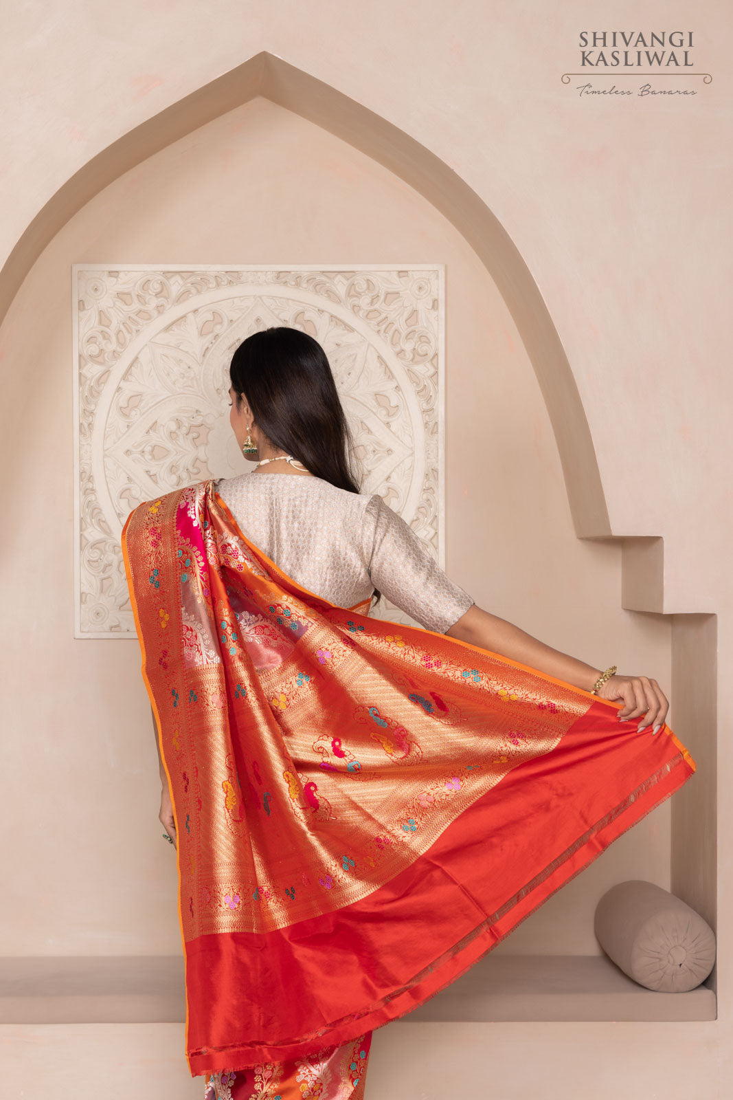 Multicolor Rangkat Handwoven Banarasi Kadhua Silk Saree