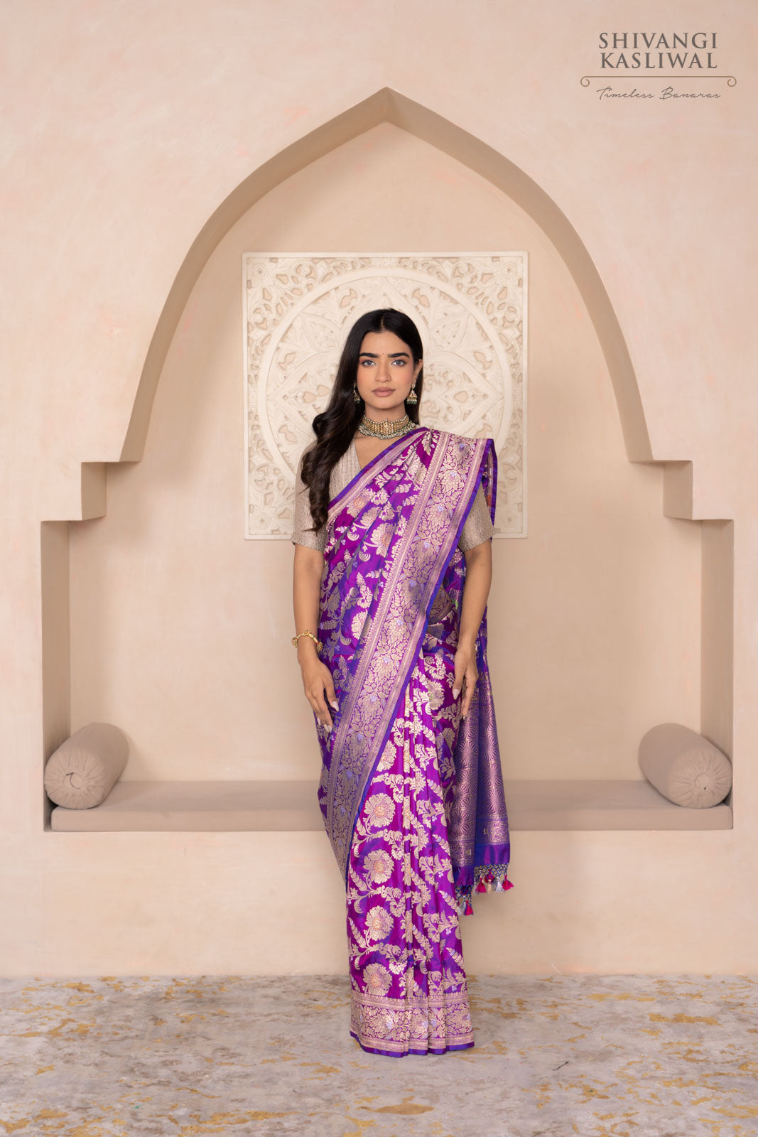Magenta Pink Handwoven Banarasi Silk Saree