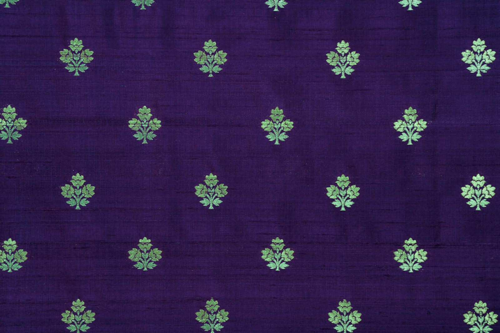 Purple Handwoven Banarasi Raw Silk Fabric