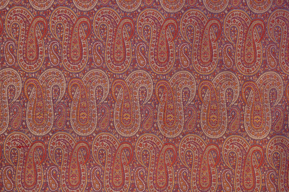 Navy Blue Handwoven Banarasi Tanchoi Silk Fabric