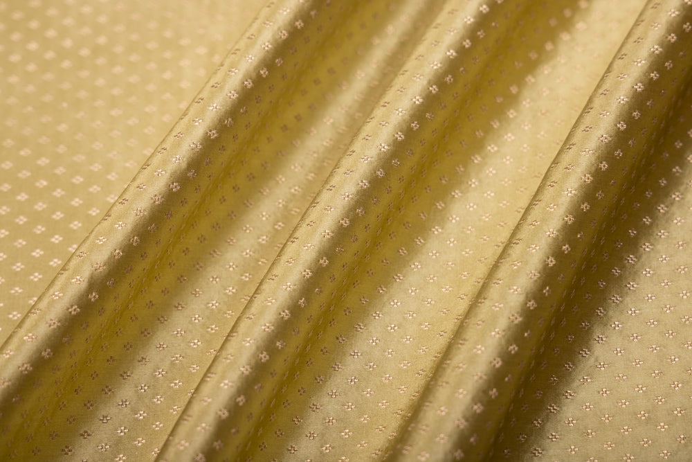 Pista Green Handwoven Banarasi Mashru Silk Fabric