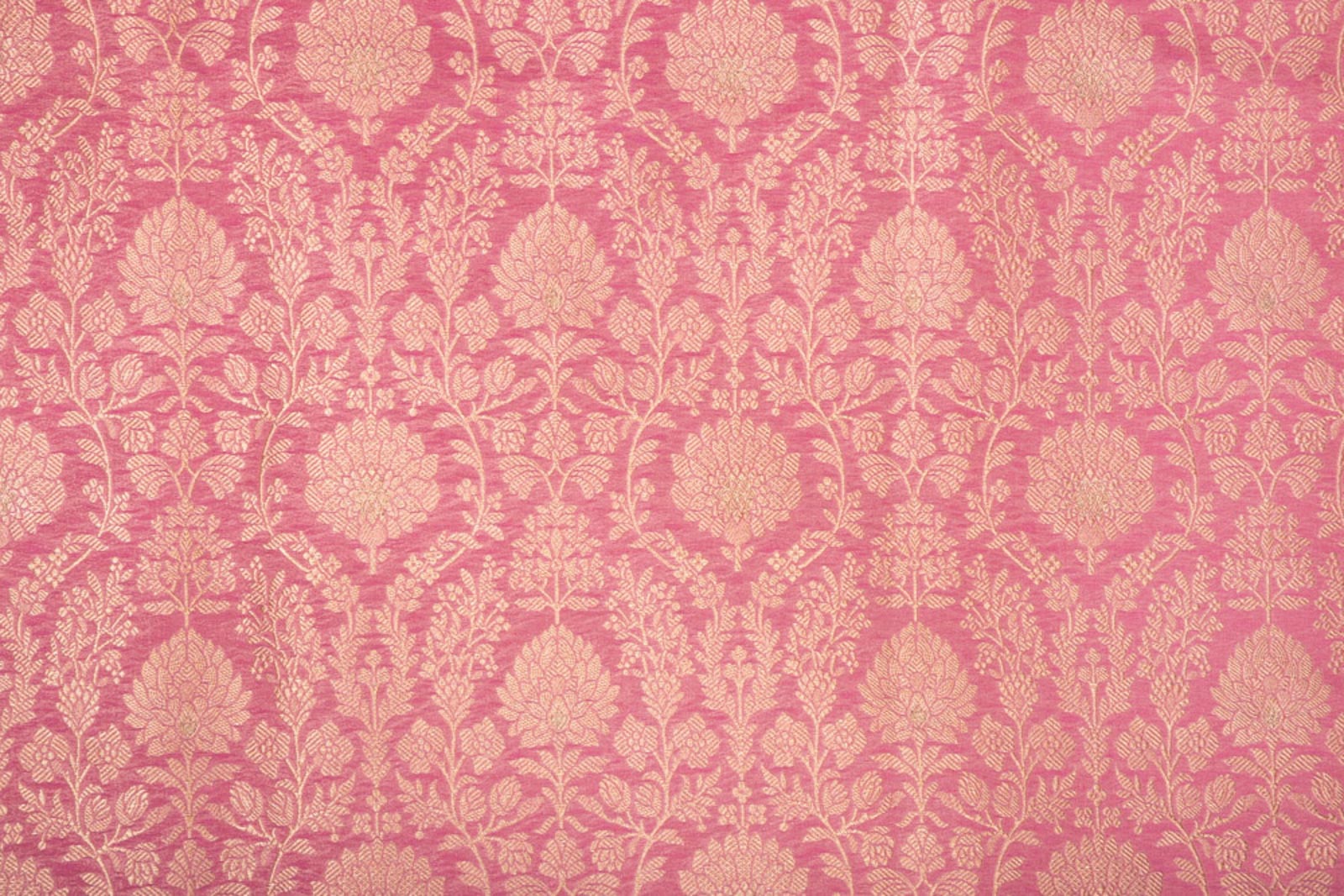 Baby Pink Handwoven Banarasi Brocade Fabric