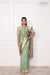 Tiffany Blue Handwoven Banarasi Kadhua Organza Silk Saree