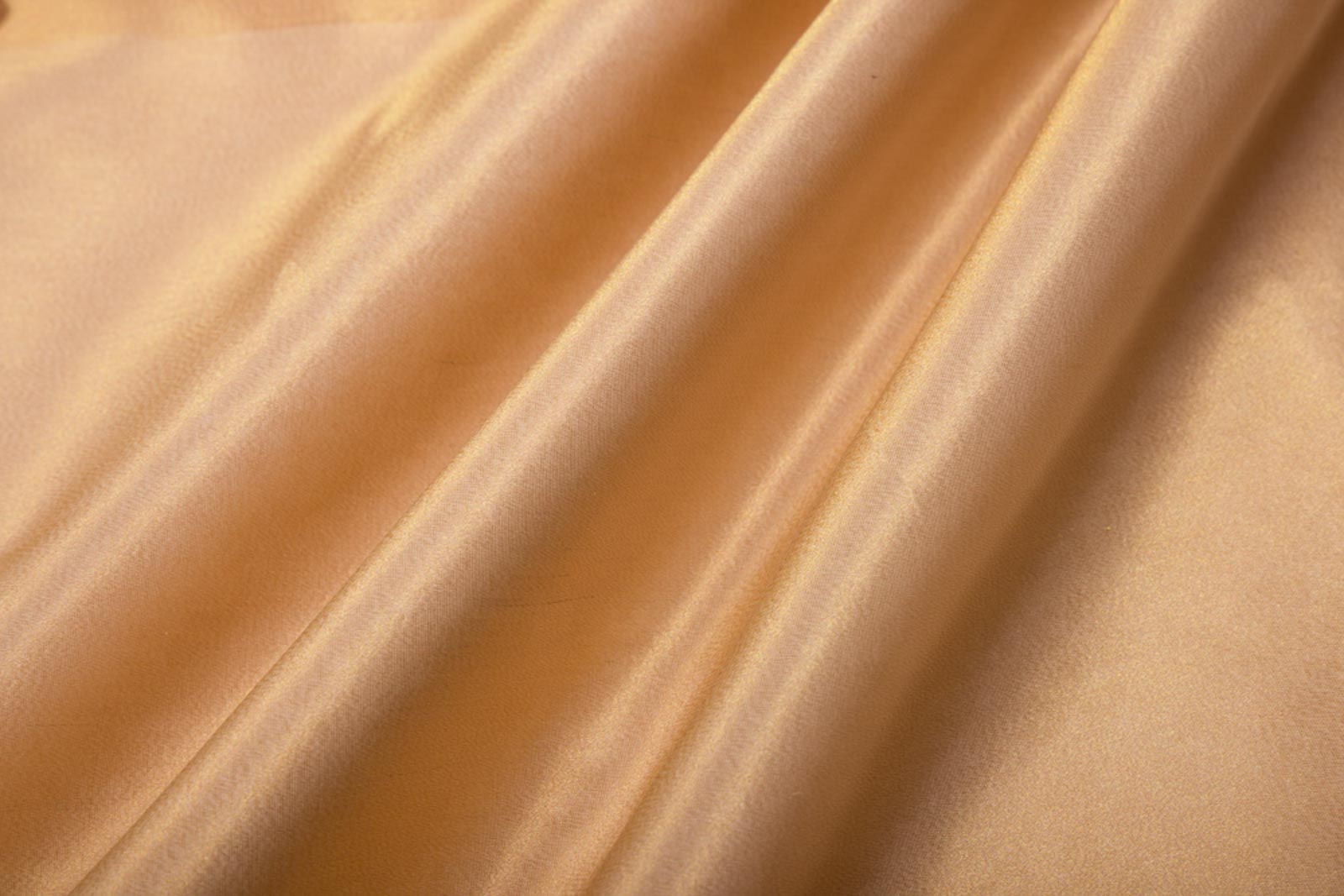 Gold Handwoven Banarasi Tissue Silk Fabric