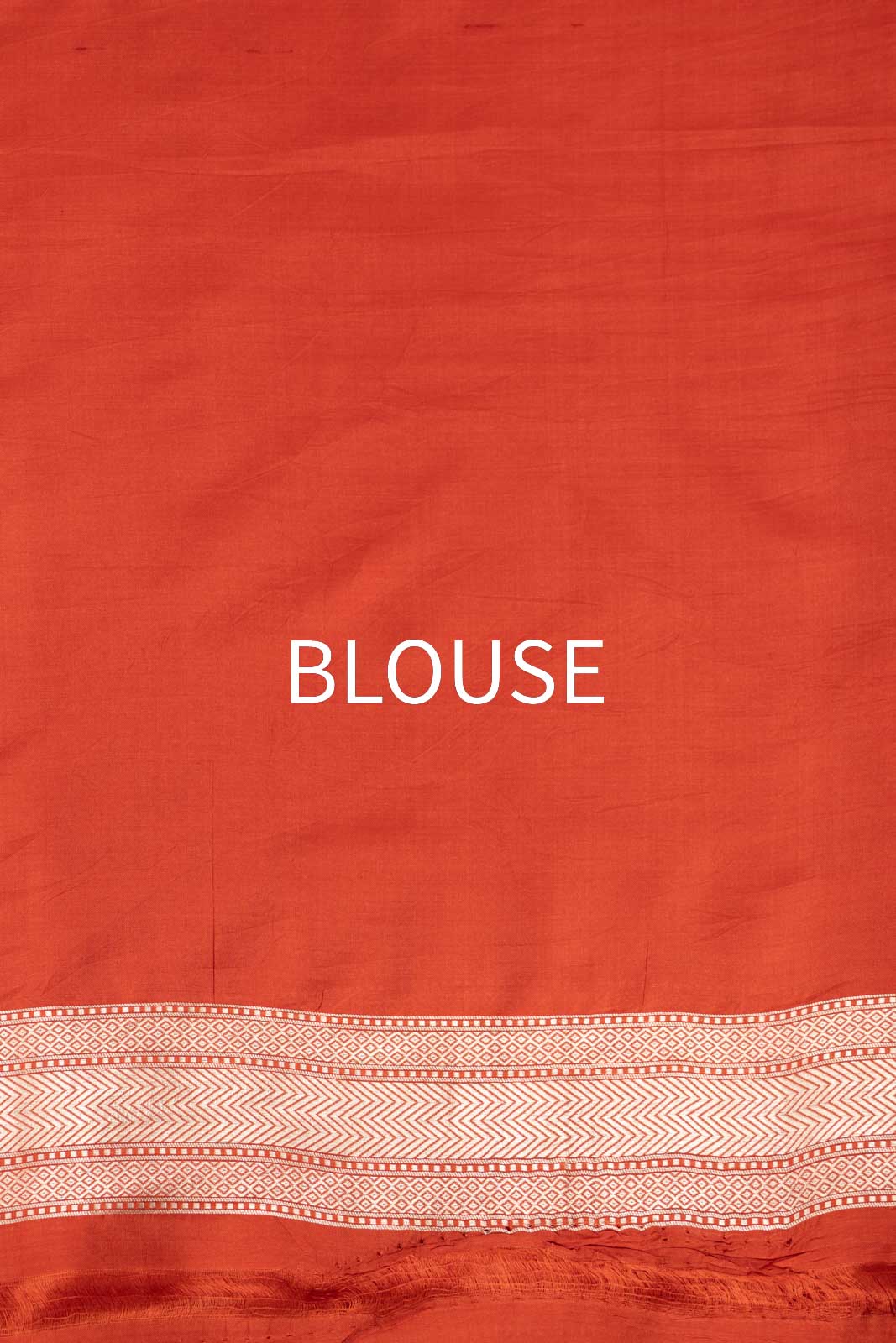 Rust Orange Handwoven Banarasi Kadhua Silk Saree