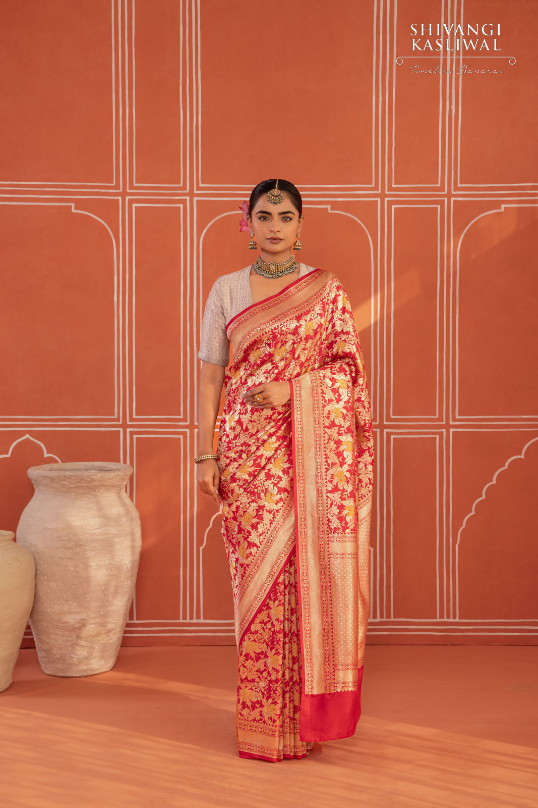 Red Handwoven Banarasi Silk Saree