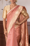 Pink Handwoven Banarasi Kadhua Silk Saree