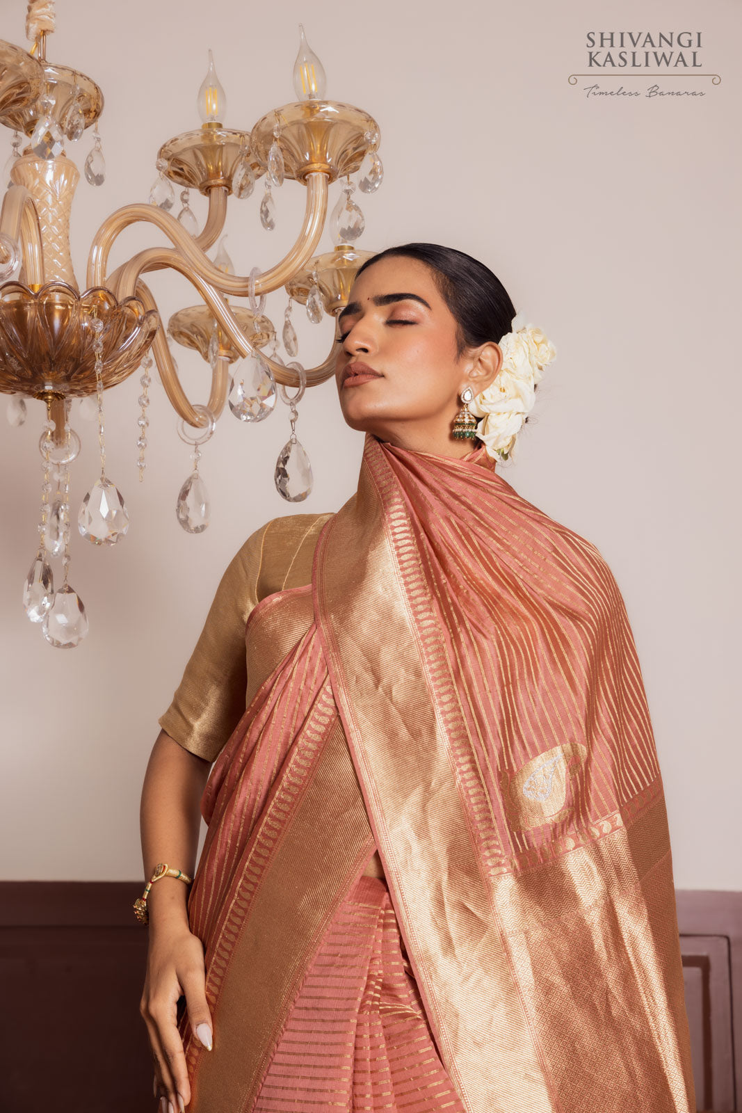 Pink Handwoven Banarasi Kadhua Silk Saree