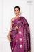 Wine Handwoven Banarasi Pure Silk Saree