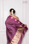 Wine Handwoven Banarasi Pure Silk Saree