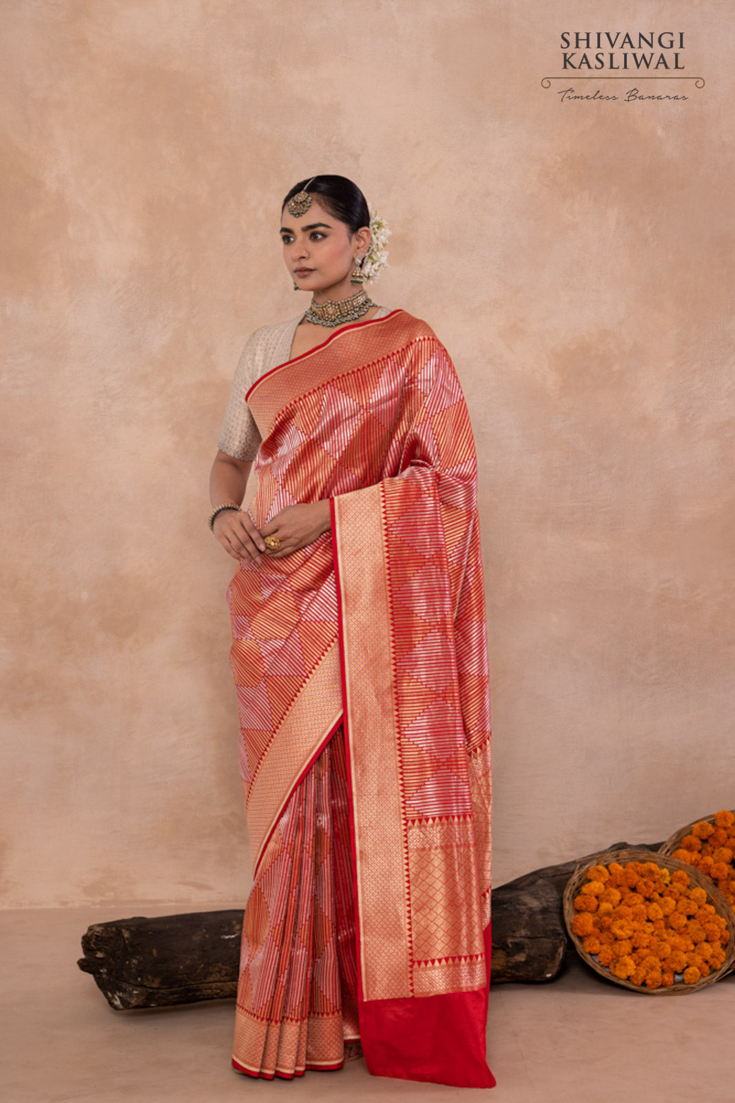 Red Handwoven Banarasi Silk Saree