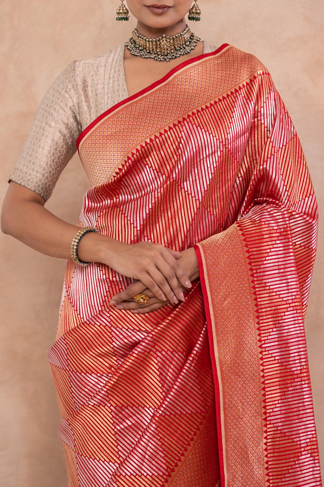Red Handwoven Banarasi Silk Saree