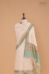 Off-White Handwoven Banarasi Chanderi Suit Piece