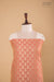 Peach Pink Handwoven Banarasi Chanderi Tissue Suit Piece