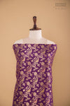 Purple Handwoven Banarasi Silk Suit Piece