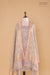 Grey Handwoven Banarasi Tissue Silk Suit Piece
