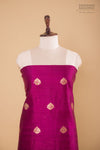 Magenta Pink Handwoven Banarasi Raw Silk Suit Piece