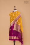 Magenta Pink Handwoven Banarasi Raw Silk Suit Piece