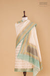 Off-White Handwoven Banarasi Chanderi Suit Piece