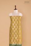 Green Handwoven Banarasi Chanderi Suit Piece