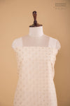 Off-White Handwoven Banarasi Chanderi Suit Piece