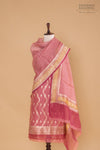 Onion Pink Handwoven Banarasi Chanderi Suit Piece