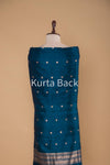 Peacock Blue Handwoven Banarasi Raw Silk Suit Piece