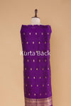 Purple Handwoven Banarasi Raw Silk Suit Piece